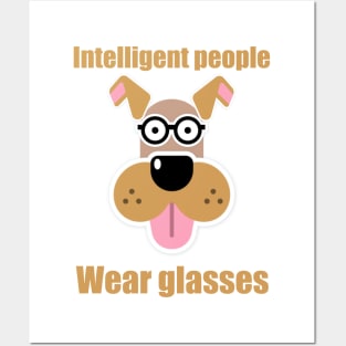 Intelligent people Wear glasses Posters and Art